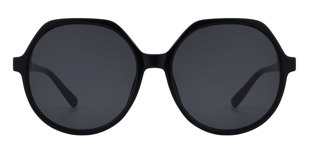Anstice Black Round TR90 Sunglasses
