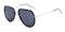 Avery Black/Silver Aviator TR90 Sunglasses