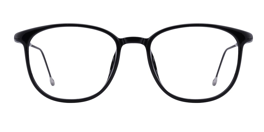 Modesto Black Oval Ultem Eyeglasses