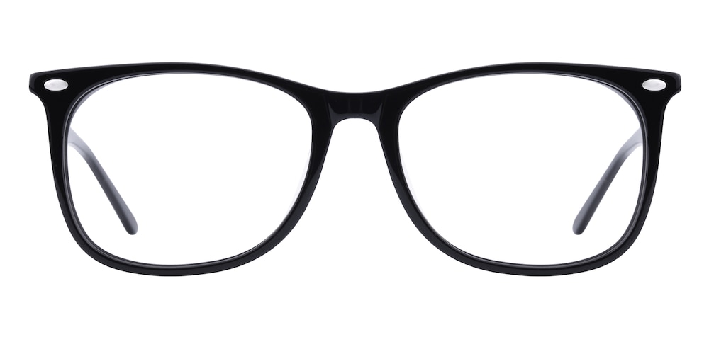 Jefferson Black Classic Wayframe Acetate Eyeglasses