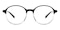 Forster Black/Crystal Round Acetate Eyeglasses