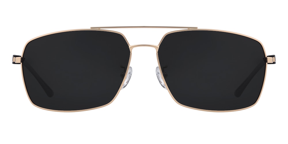 Albert Golden Rectangle Metal Sunglasses