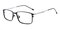 Ray Black Rectangle Metal Eyeglasses