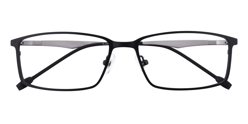 Ray Black Rectangle Metal Eyeglasses