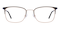 Alger Black/Golden Rectangle Metal Eyeglasses