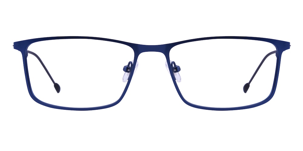 Angelo Blue Rectangle Metal Eyeglasses