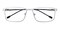 Angelo Silver Rectangle Metal Eyeglasses