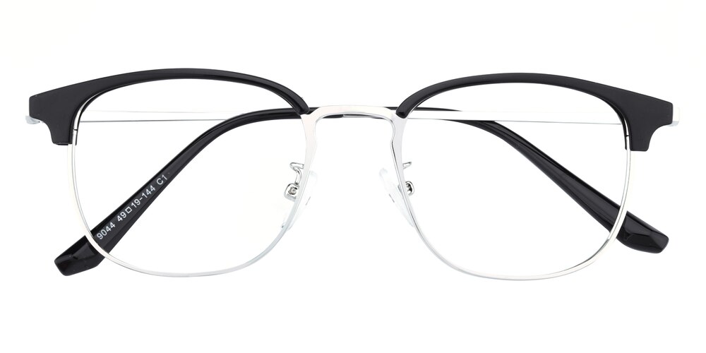 Blithe Black/Silver Classic Wayframe TR90 Eyeglasses