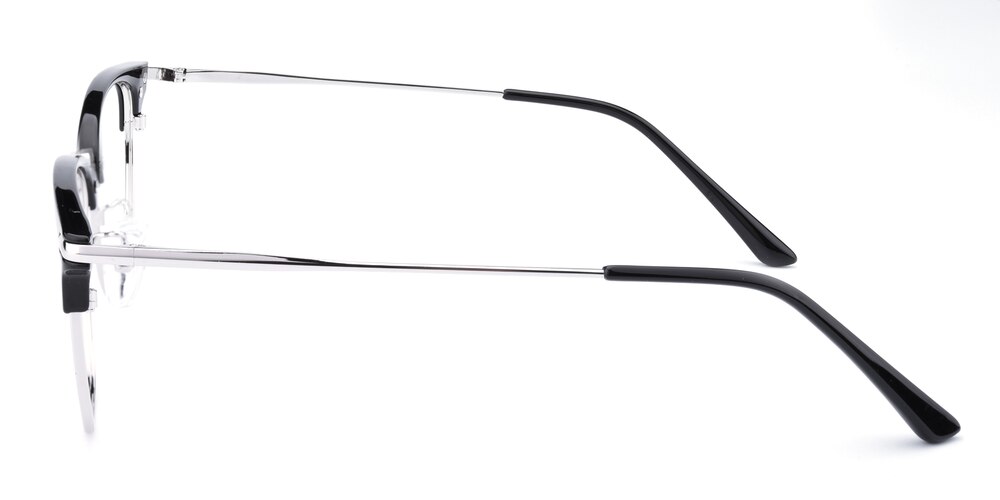 Bardley Black/Silver Classic Wayframe TR90 Eyeglasses