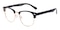 Derrick Black/Golden Browline TR90 Eyeglasses