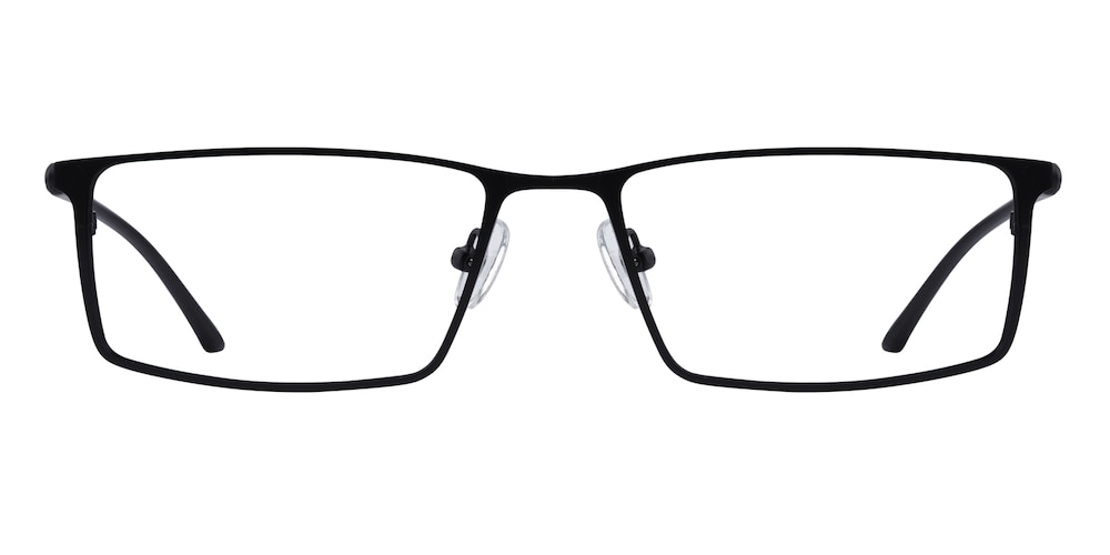 Duke Black Rectangle Metal Eyeglasses