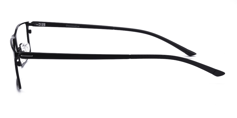 Duke Black Rectangle Metal Eyeglasses