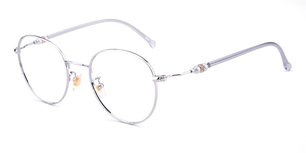 Elmer Silver Round Metal Eyeglasses