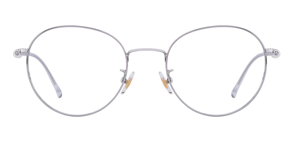 Elmer Silver Round Metal Eyeglasses