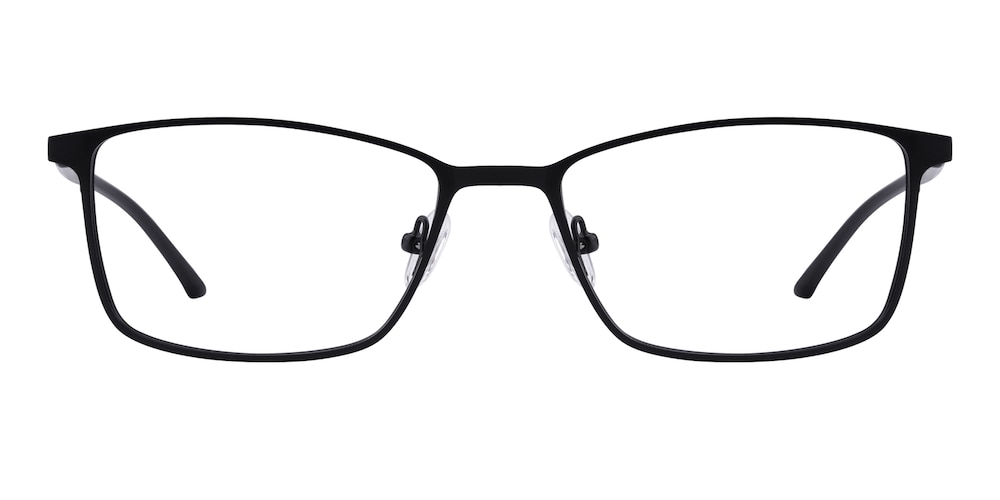 Drew Black Rectangle Metal Eyeglasses