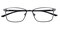 Drew Gunmetal/Black Rectangle Metal Eyeglasses