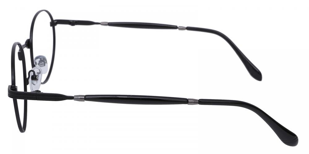 Rockford Black Round Metal Eyeglasses