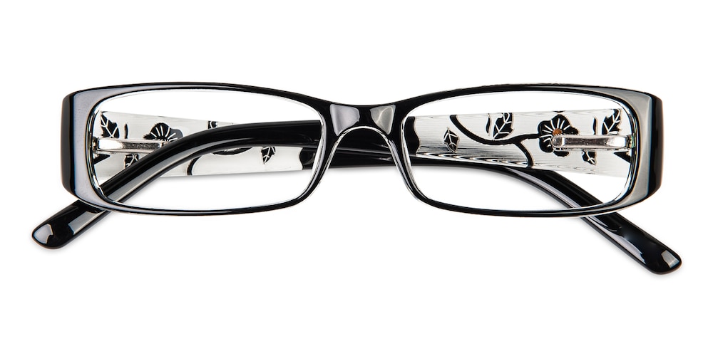 Peoria Black Rectangle TR90 Eyeglasses