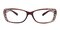 Celeste Brown Rectangle Plastic Eyeglasses