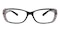 Celeste Black Rectangle Plastic Eyeglasses