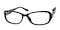 Eunice Black Rectangle Plastic Eyeglasses