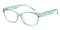 Lexingto Green Pattern Rectangle TR90 Eyeglasses