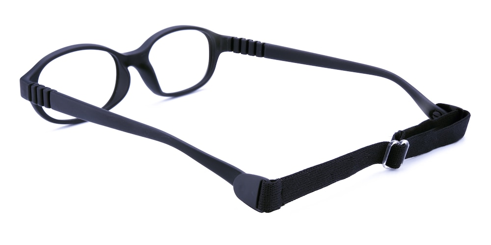 Dolly Black Oval TR90 Eyeglasses