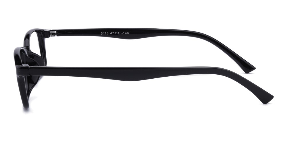 Agnes Black Rectangle TR90 Eyeglasses