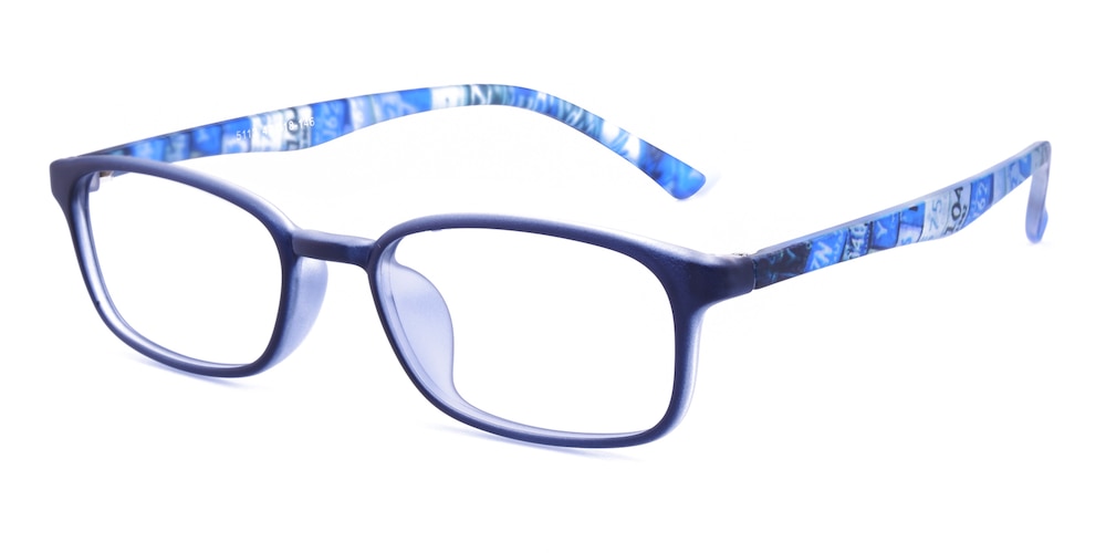 Agnes Blue Rectangle TR90 Eyeglasses