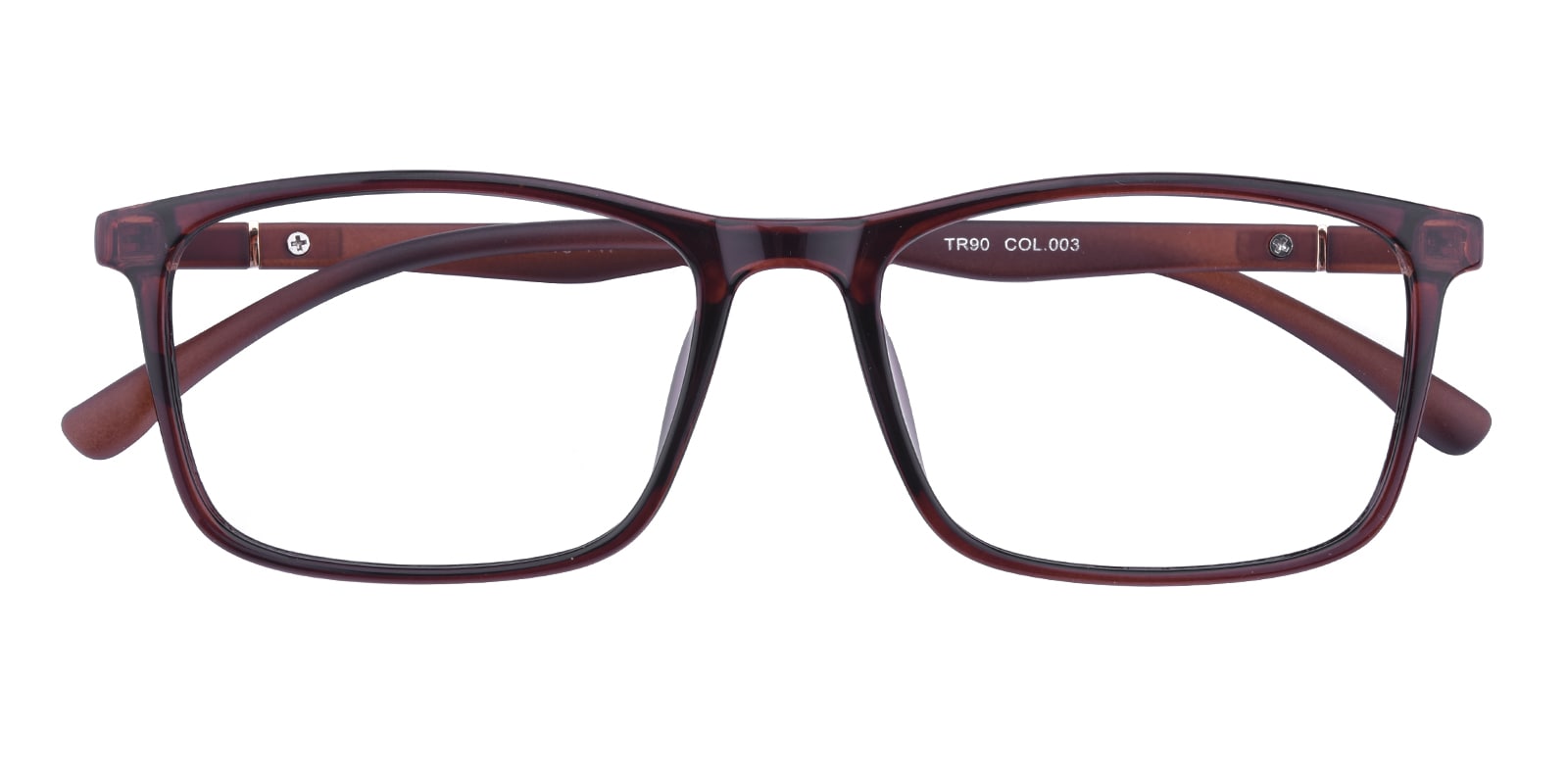 Rectangle Eyeglasses, Full Frame Brown TR90 - FP1617