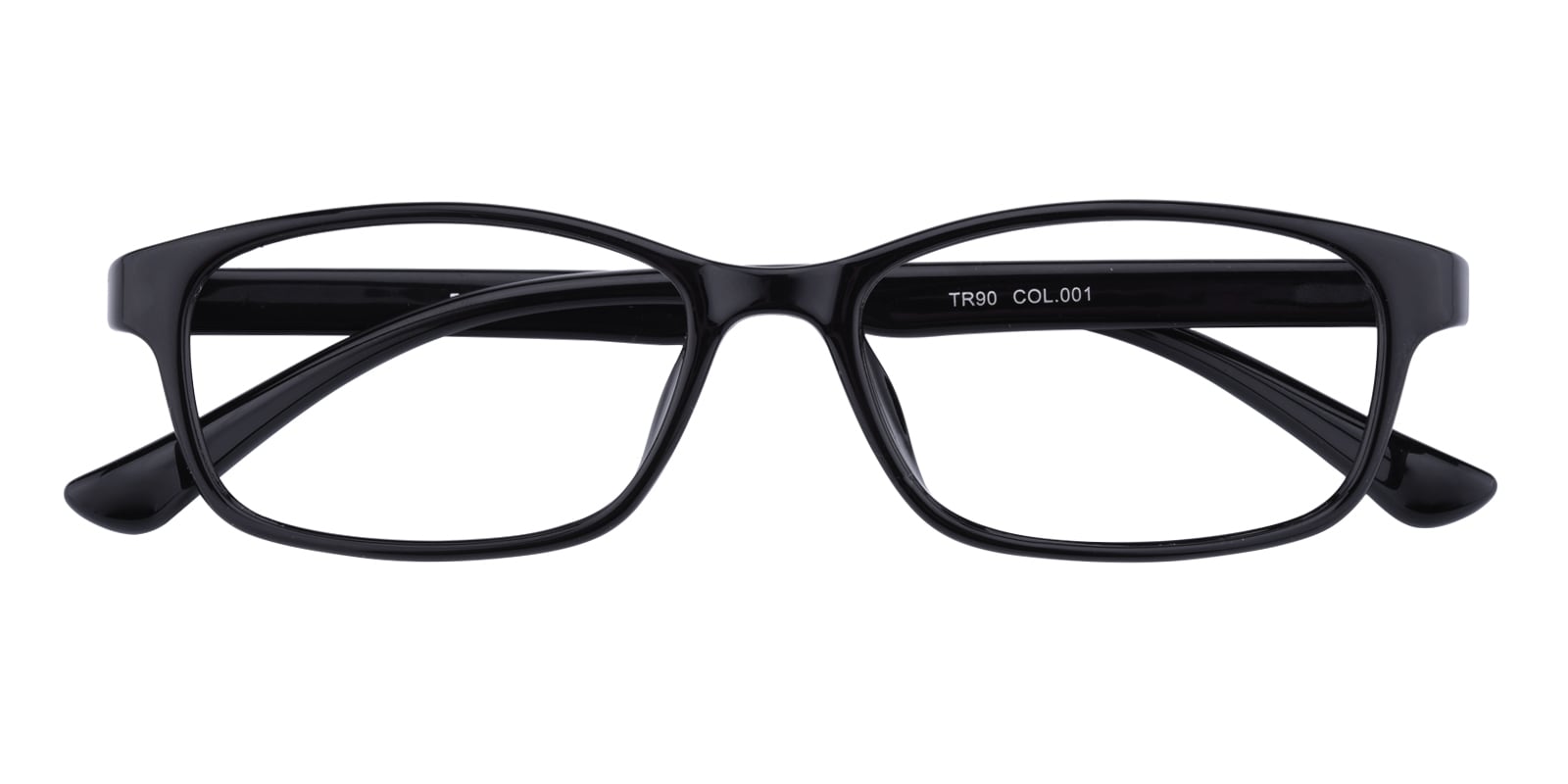 Oval Eyeglasses, Full Frame Black TR90 - FP1628