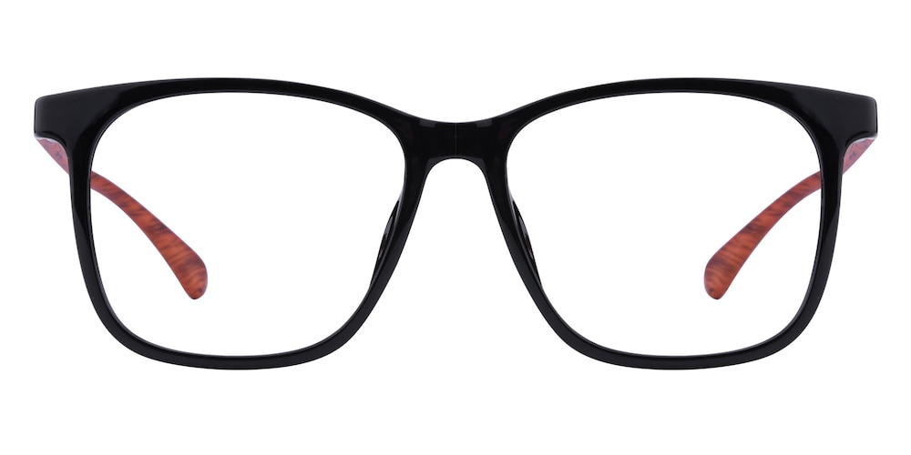Isaiah Black/Chocolate Rectangle TR90 Eyeglasses
