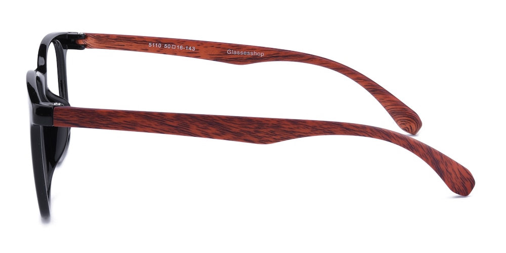 Isaiah Black/Chocolate Rectangle TR90 Eyeglasses