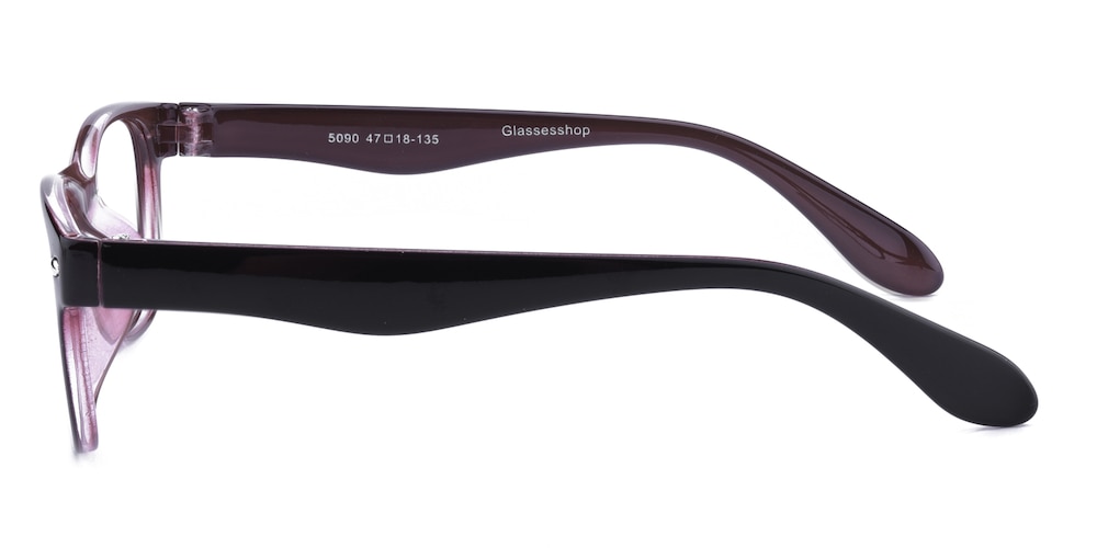 Angel Brown Rectangle TR90 Eyeglasses