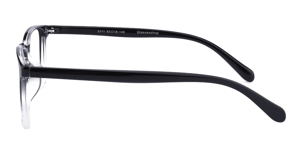 Owen Black/Crystal Rectangle TR90 Eyeglasses