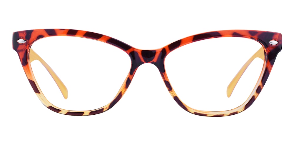 Novia Tortoise/Yellow Cat Eye TR90 Eyeglasses