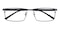 Croft Gunmetal Rectangle Metal Eyeglasses