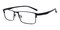 Davy Black Rectangle Metal Eyeglasses