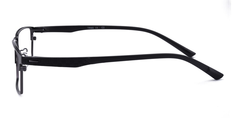 Davy Gunmetal Rectangle Metal Eyeglasses