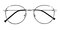 Cronin Black/Silver Cat Eye Metal Eyeglasses