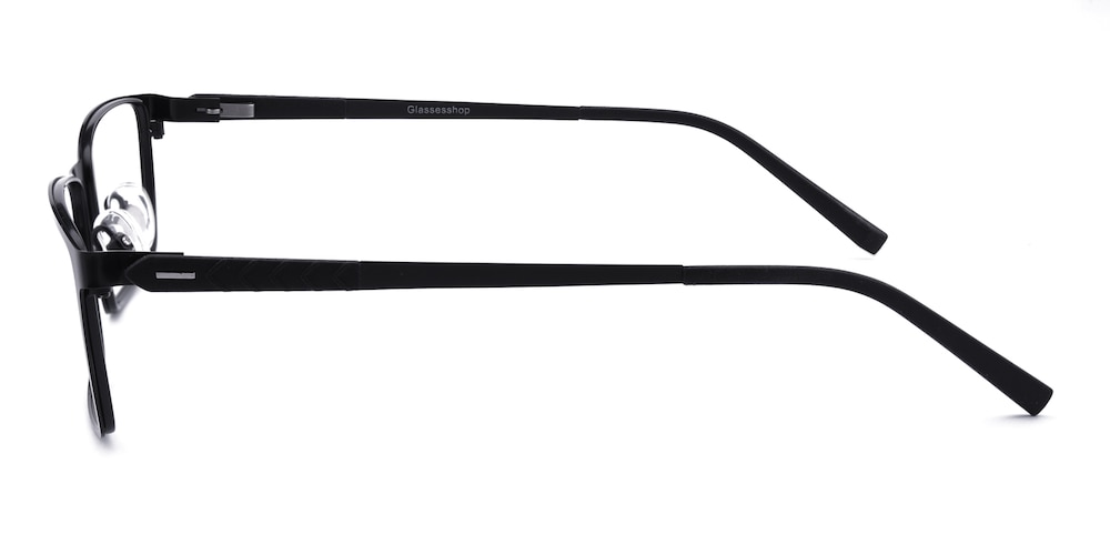 Curme Black Rectangle Metal Eyeglasses