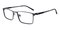 Curme Gunmetal Rectangle Metal Eyeglasses