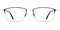 Carroll Black/Golden Rectangle Metal Eyeglasses