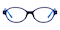 Besty Blue Oval Silica-gel Eyeglasses