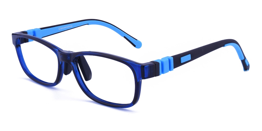 Evelina Blue Rectangle Silica-gel Eyeglasses