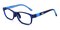 Evelina Blue Rectangle Silica-gel Eyeglasses