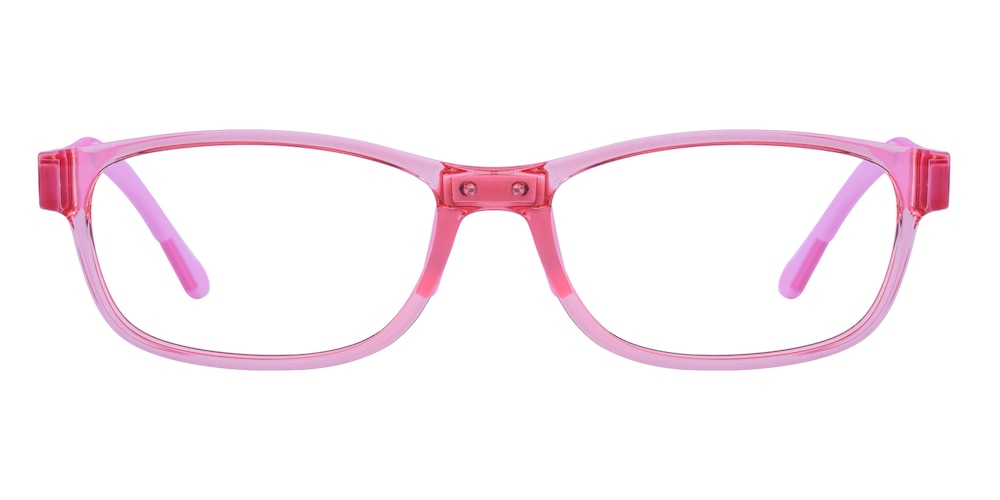 Evelina Pink Rectangle Silica-gel Eyeglasses