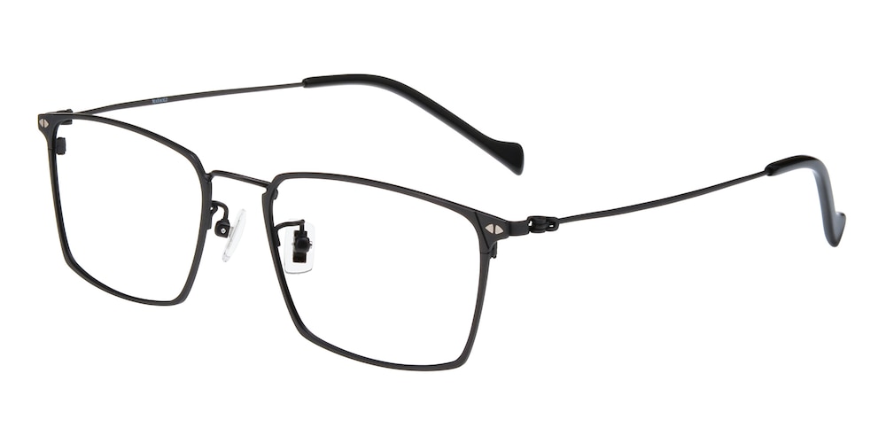 Chasel Gunmetal Rectangle Titanium Eyeglasses