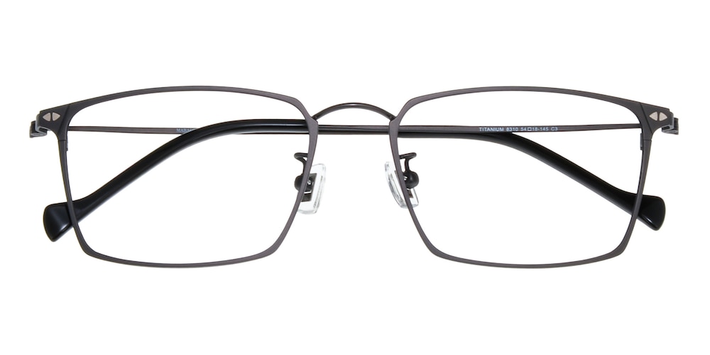 Chasel Gunmetal Rectangle Titanium Eyeglasses
