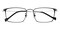 Chasel Black Classic Wayframe Titanium Eyeglasses